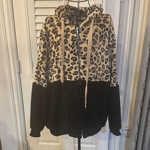 Leopard Print and Black fleece. So soft!